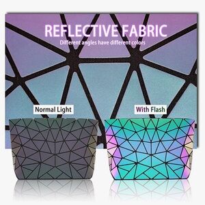 Reflective glow sequin sparkly geometric purse bag crossbody club rave festival